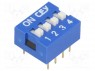 Переключатель: DIP-SWITCH; Кол-во секций: 4; ON-OFF; 0,05A/12ВDC