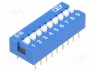 Переключатель: DIP-SWITCH; Кол-во секций: 9; ON-OFF; 0,05A/12ВDC