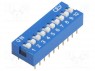 Переключатель: DIP-SWITCH; Кол-во секций: 10; ON-OFF; 0,05A/12ВDC