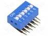 Переключатель: DIP-SWITCH; Кол-во секций: 6; ON-OFF; 0,05A/12ВDC