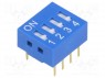 Переключатель: DIP-SWITCH; Кол-во секций: 4; ON-OFF; 0,05A/12ВDC