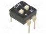 Переключатель: DIP-SWITCH; Кол-во секций: 2; ON-OFF; 0,1A/24ВDC
