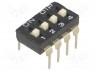 Переключатель: DIP-SWITCH; Кол-во секций: 4; ON-OFF; 0,1A/24ВDC