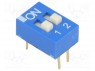 Переключатель: DIP-SWITCH; Кол-во секций: 2; ON-OFF; 0,1A/24ВDC
