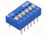 Переключатель: DIP-SWITCH; Кол-во секций: 6; ON-OFF; 0,1A/24ВDC