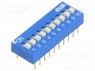 Переключатель: DIP-SWITCH; Кол-во секций: 10; ON-OFF; 0,1A/24ВDC