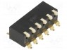 Переключатель: DIP-SWITCH; Кол-во секций: 6; ON-OFF; 0,025A/24ВDC