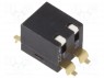 Переключатель: DIP-SWITCH; Кол-во секций: 2; ON-OFF; 0,025A/24ВDC