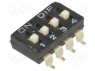 Переключатель: DIP-SWITCH; Кол-во секций: 4; ON-OFF; 0,1A/50ВDC