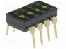 Переключатель: DIP-SWITCH; Кол-во секций: 4; ON-OFF; 0,1A/50ВDC