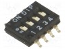 Переключатель: DIP-SWITCH; Кол-во секций: 4; ON-OFF; 0,1A/50ВDC