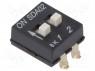 Переключатель: DIP-SWITCH; Кол-во секций: 2; ON-OFF; 0,025A/24ВDC