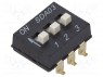 Переключатель: DIP-SWITCH; Кол-во секций: 3; ON-OFF; 0,025A/24ВDC