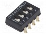 Переключатель: DIP-SWITCH; Кол-во секций: 4; ON-OFF; 0,025A/24ВDC