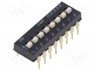 Переключатель: DIP-SWITCH; Кол-во секций: 8; ON-OFF; 0,025A/24ВDC