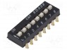 Переключатель: DIP-SWITCH; Кол-во секций: 8; ON-OFF; 0,025A/24ВDC