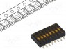 Переключатель: DIP-SWITCH; Кол-во секций: 8; OFF-ON; 0,025A/24ВDC