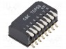 Переключатель: DIP-SWITCH; Кол-во секций: 8; OFF-ON; 0,025A/25ВDC