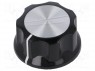 PKES120B1/4=KNOB PLSTC FLUTED
