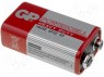 Battery: zinc-carbon; 9V; 6F22; POWERCELL; non-rechargeable