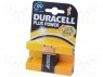 Battery: alkaline; 9V; 6F22; PLUS; non-rechargeable