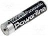 Battery: alkaline; 1.5V; AAA; non-rechargeable