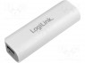 Аккум: powerbank; 2200мАч; 1А; Вых: USB; Цвет: белый; 5ВDC; Гнезда: 1