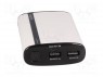 Аккум: powerbank; 7800мАч; 2,1А; Вых: USB; Цвет: белый; 5ВDC; 5В