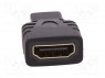 Адаптер; гнездо HDMI,вилка micro HDMI; Цвет: черный