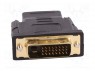 Адаптер; DVI-D (24+1) вилка,гнездо HDMI; Цвет: черный