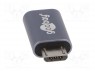 Адаптер; USB 2.0; вилка micro USB B,гнездо USB C; Цвет: серый