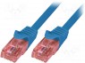 Patch cord; U/UTP; 6; ���������; Cu; LSZH; �����; 1�; 26AWG
