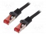 Patch cord; S/FTP; 6; ���������; Cu; LSZH; ������; 1,5�; 27AWG