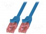Patch cord; U/UTP; 6; ���������; Cu; LSZH; �����; 1,5�; ����� RJ45