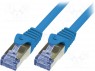 Patch cord; S/FTP; 6a; ���������; Cu; LSZH; �����; 7,5�; 26AWG