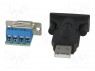 Адаптер USB-RS485; D-Sub 9pin вилка,вилка USB A; 0,8м; черный