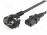 Кабель; угловая вилка CEE 7/7 (E/F),IEC C13 "мама"; 1,8м; ПВХ