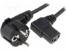 Кабель; угловая вилка CEE 7/7 (E/F),IEC C13 "мама" 90°; 1,8м
