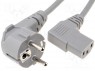 Кабель; угловая вилка CEE 7/7 (E/F),IEC C13 "мама" 90°; 1,8м