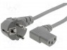 Кабель; угловая вилка CEE 7/7 (E/F),IEC C13 "мама" 90°; 2,5м