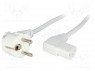 Кабель; угловая вилка CEE 7/7 (E/F),IEC C13 "мама" 90°; 2,5м