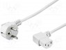 Кабель; угловая вилка CEE 7/7 (E/F),IEC C13 "мама" 90°; 3м
