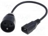 Кабель; гнездо CEE 7/5 (E),IEC C14 "папа"; 0,3м; Гнезда: 1; ПВХ