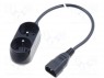 Кабель; гнездо CEE 7/5 (E),IEC C14 "папа"; 0,3м; Гнезда: 2; ПВХ