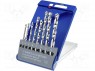 Drill set; concrete; &Oslash;: 10mm,3mm,4mm,5mm,6mm,7mm,8mm,9mm; steel