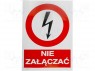Знак безопасности; запрещающий; W: 148мм; H: 210мм; FS