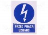 Знак безопасности; предписывающий; W: 74мм; H: 105мм; FS