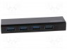 Hub USB; USB 3.0; PnP; ������; ���-�� ������: 4; 5����/�